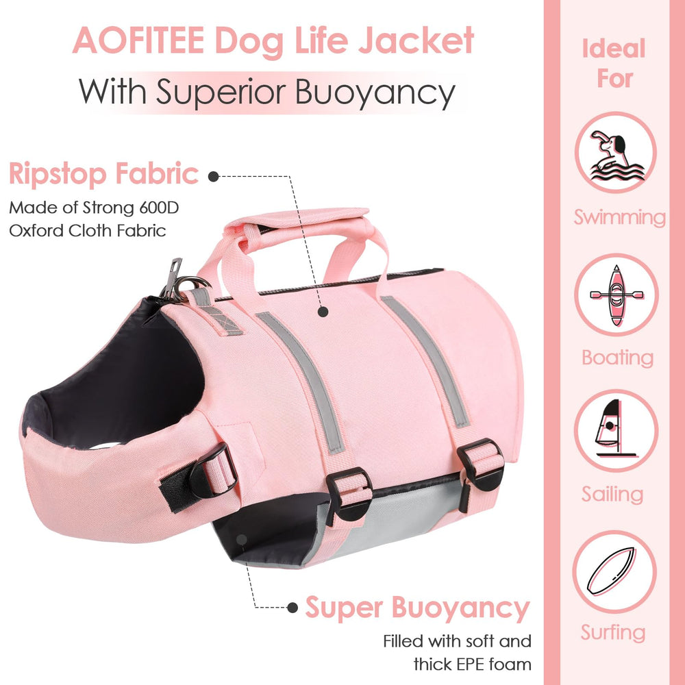 Poignée de sauvetage intégrée sur le gilet AOFITEE pour chien