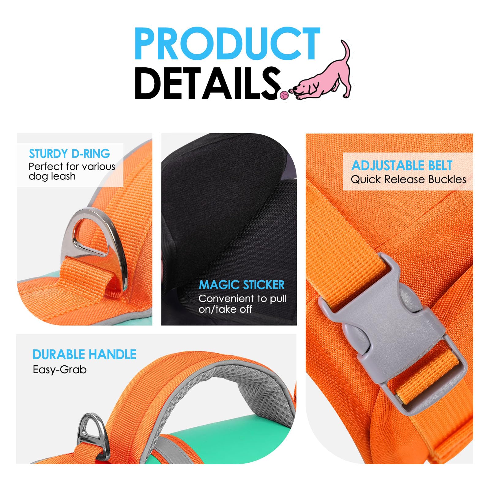 Gilet AOFITEE – sangles réglables et boucles rapides pour un ajustement sûr.