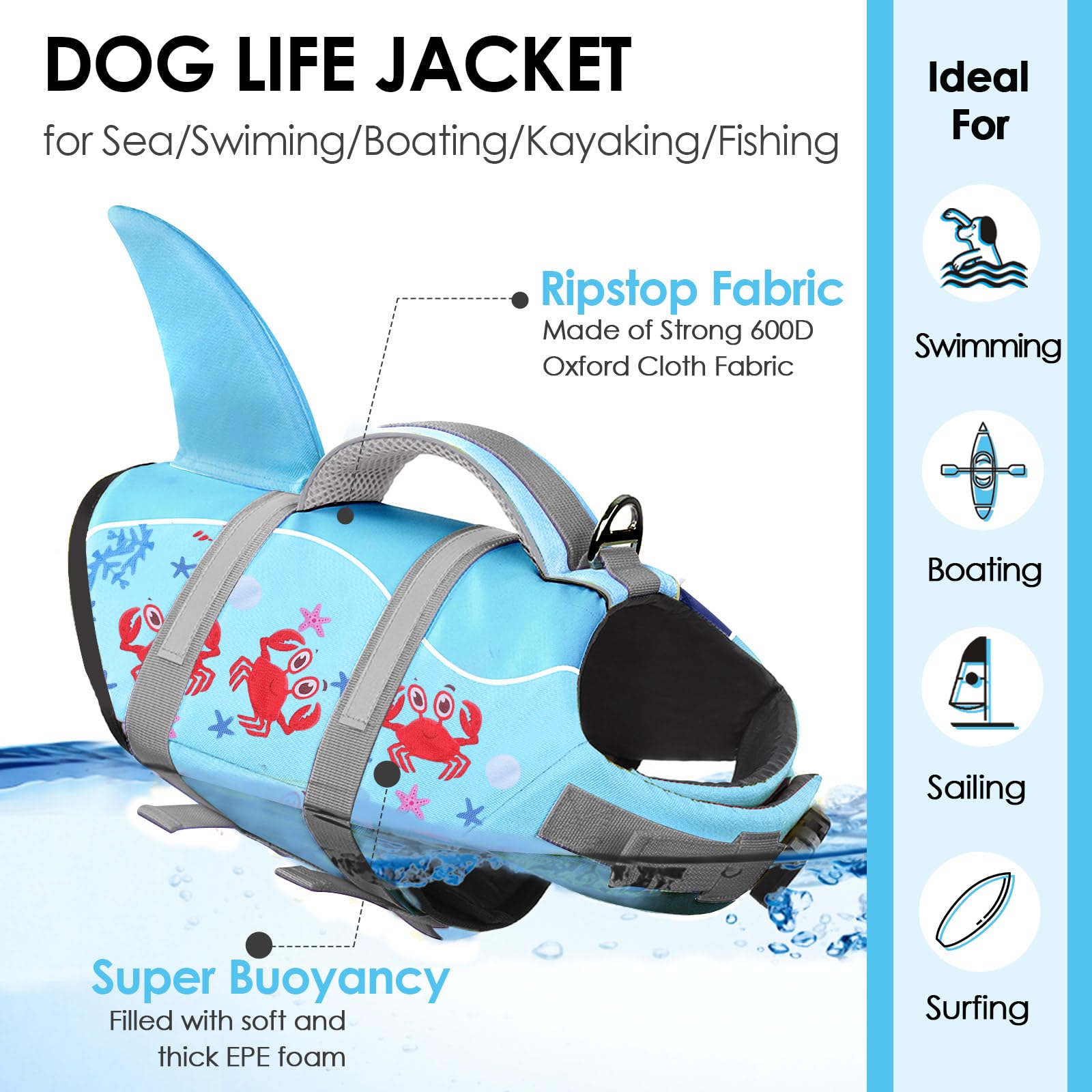 Gilet AOFITEE visibilité plage, design clair pour repérage rapide.