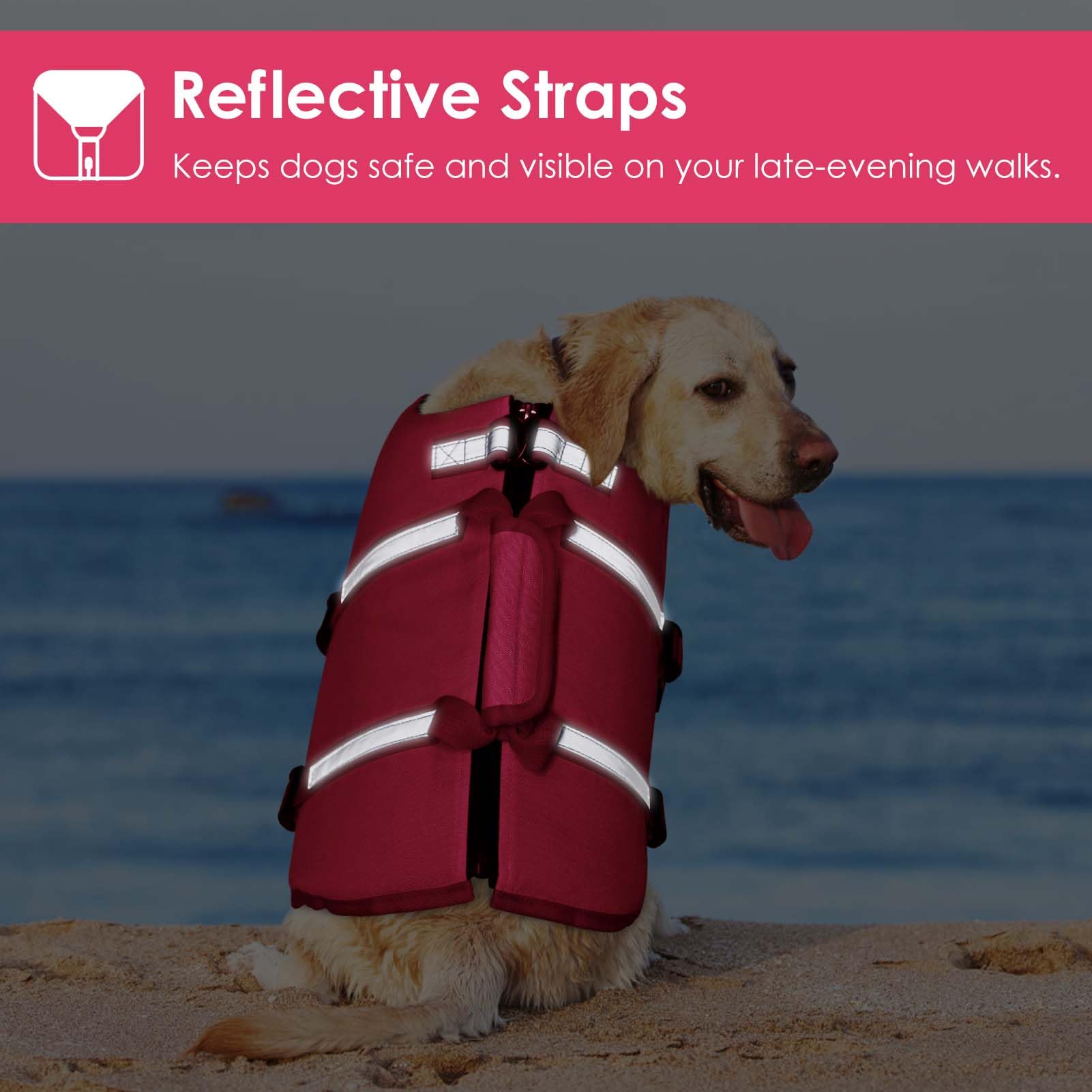 Gilet de sauvetage AOFITEE disponible en six tailles pour tous les chiens