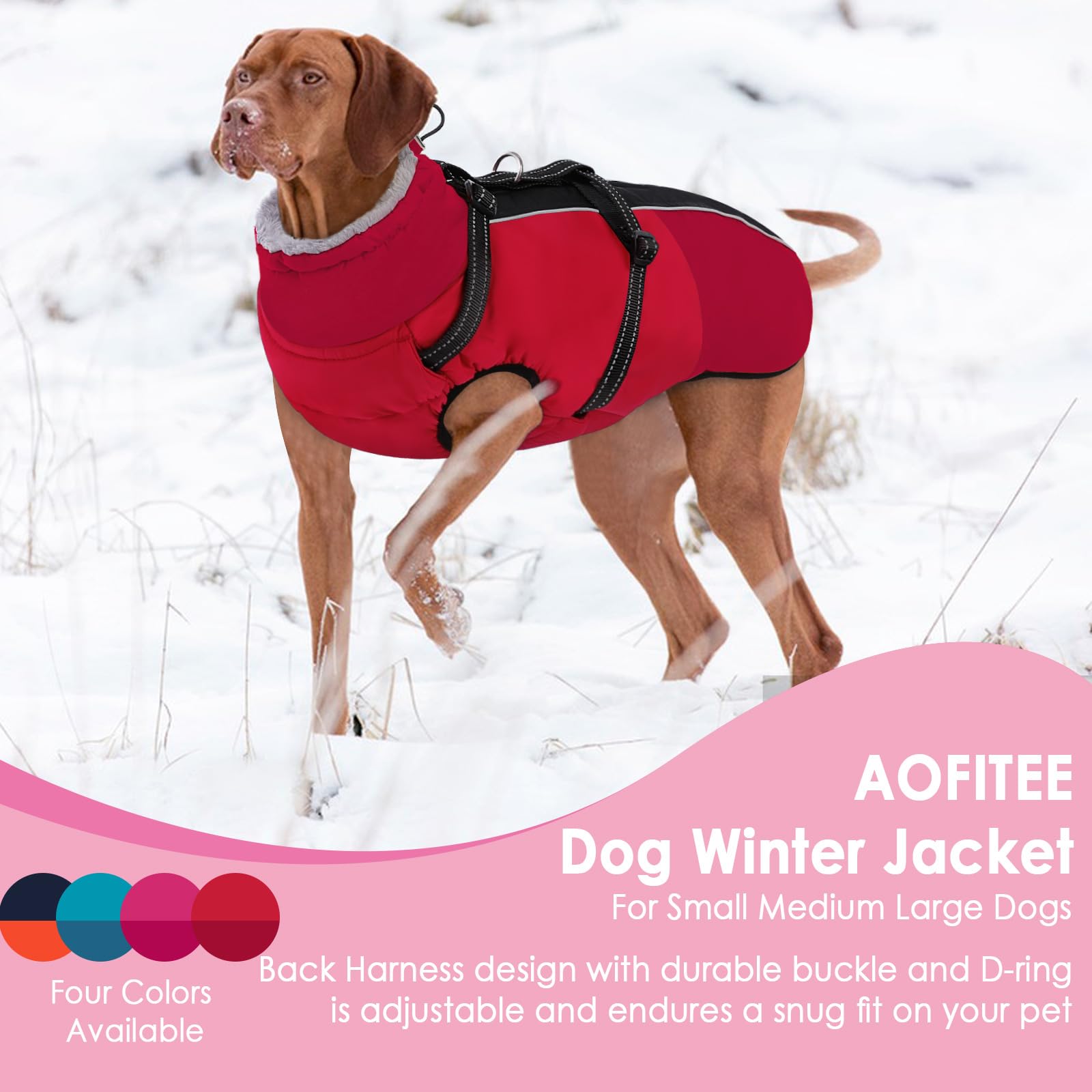 Guide des tailles AOFITEE pour choisir la bonne taille du manteau chien.