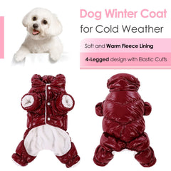 Manteau AOFITEE pour chien avec pattes rouge, confort et mobilité lors des balades.