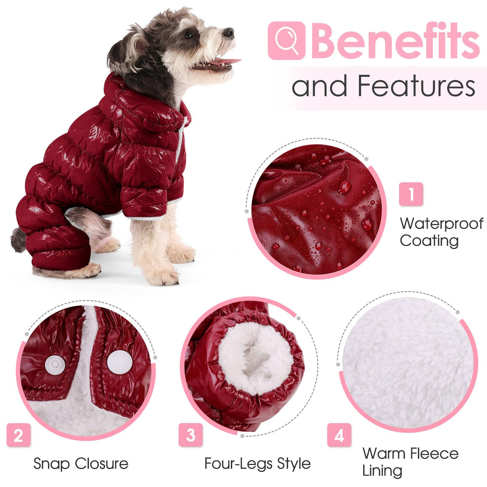 Manteau AOFITEE chien etanche 4-pattes, protection pour activites quotidiennes.