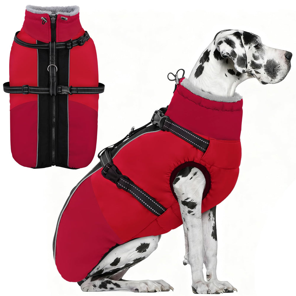 Manteau AOFITEE grand chien avec harnais integre, pratique pour les promenades.