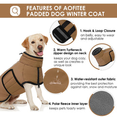 Manteau AOFITEE avec col haut et bandes réfléchissantes pour la sécurité nocturne.