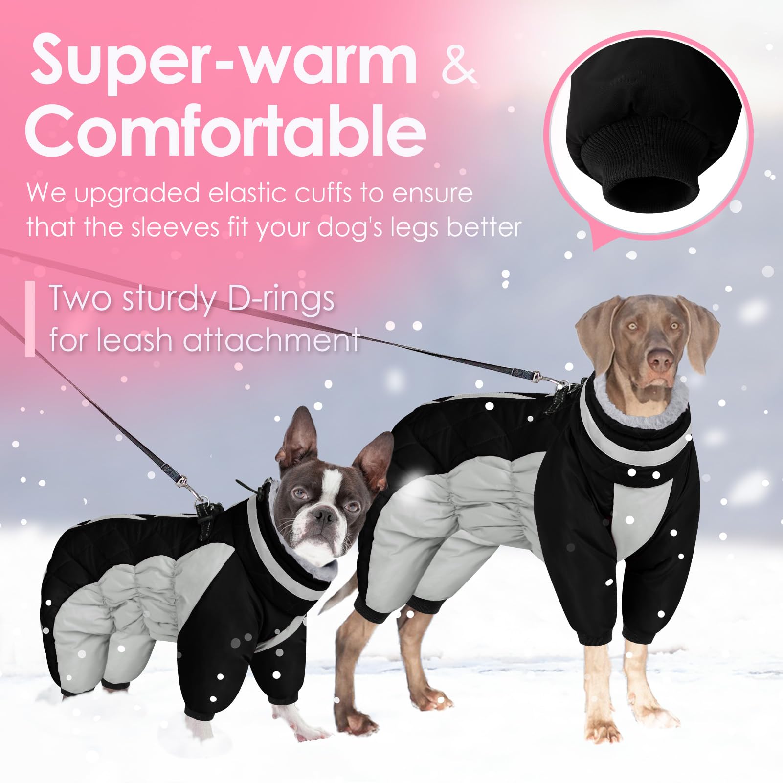 AOFITEE manteau chien hiver, doublure polaire chaude pour confort.