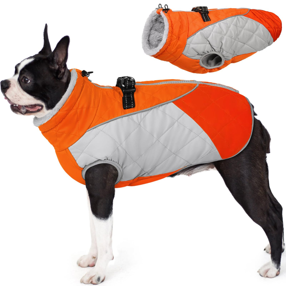 Manteau AOFITEE pour chien avec fermeture dorsale facilitant l'habillage.