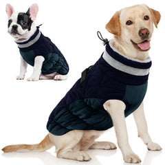 Manteau AOFITEE pour chien avec harnais intégré, pratique et confortable pour balades hivernales.