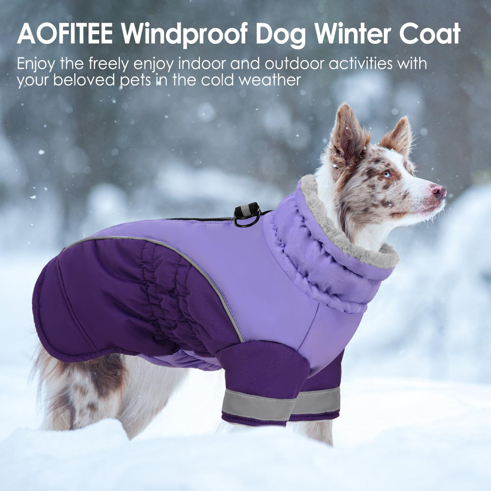 Manteau AOFITEE taille 2XL pour grands chiens, chaleur et confort.