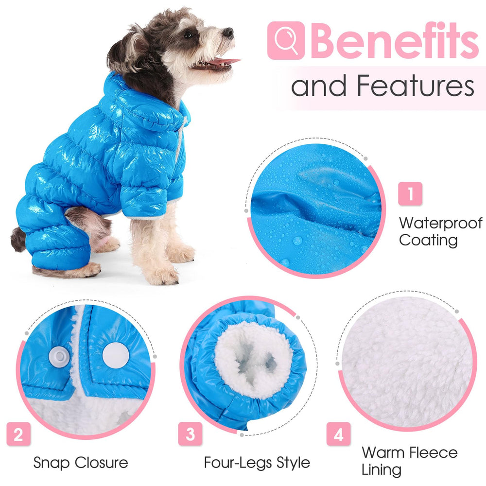 Manteau AOFITEE pour chien hiver, tissu imperméable résistant à la pluie légère.