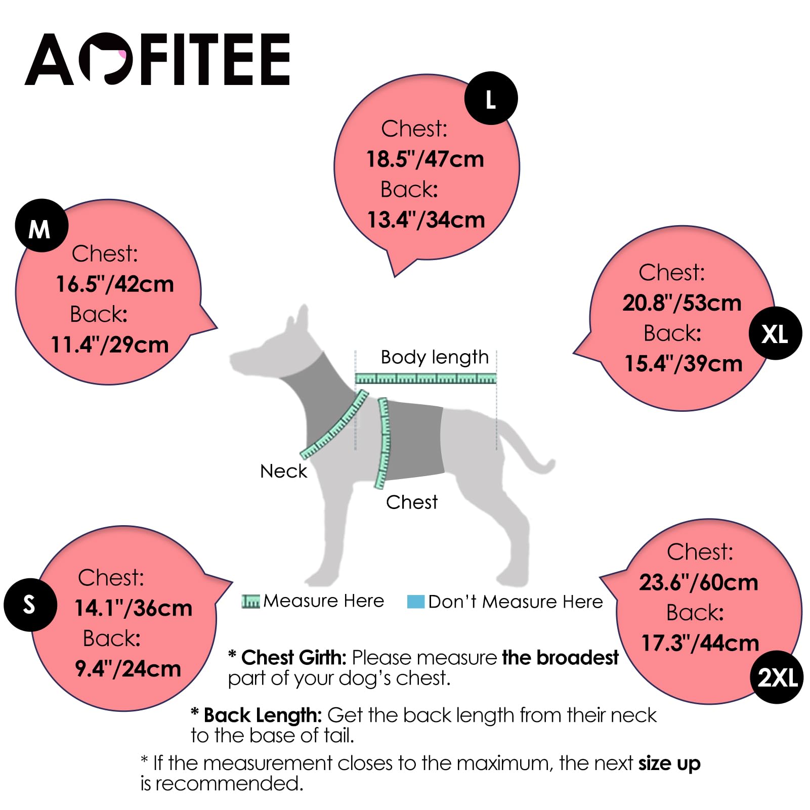 AOFITEE manteau puffer rose pour chien: design léger et facile à enfiler.
