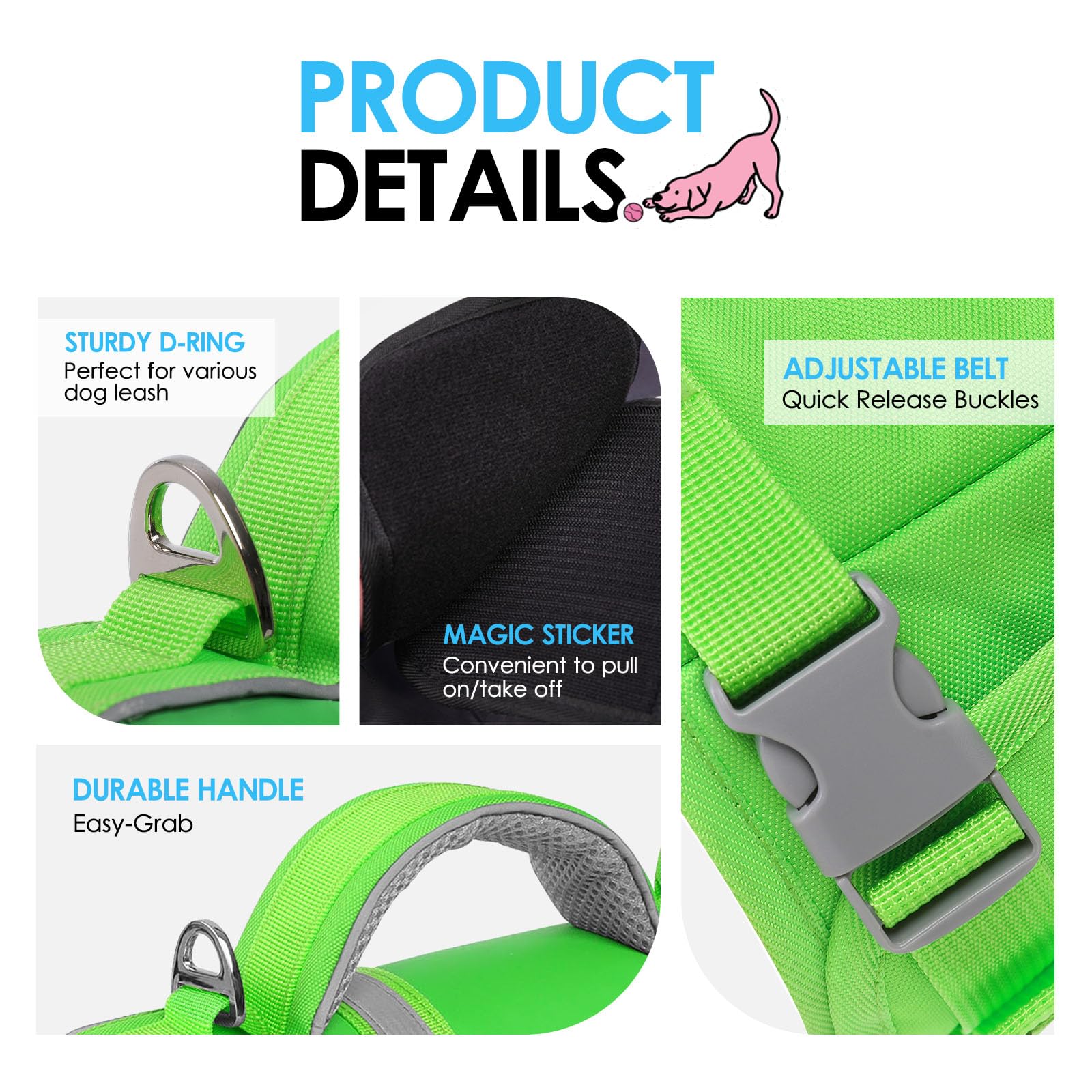 Sangles ajustables et boucles rapides AOFITEE pour un ajustement confortable.
