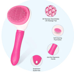 Brosse Aogeili adaptée aux poils longs pour démêler sans tirer.