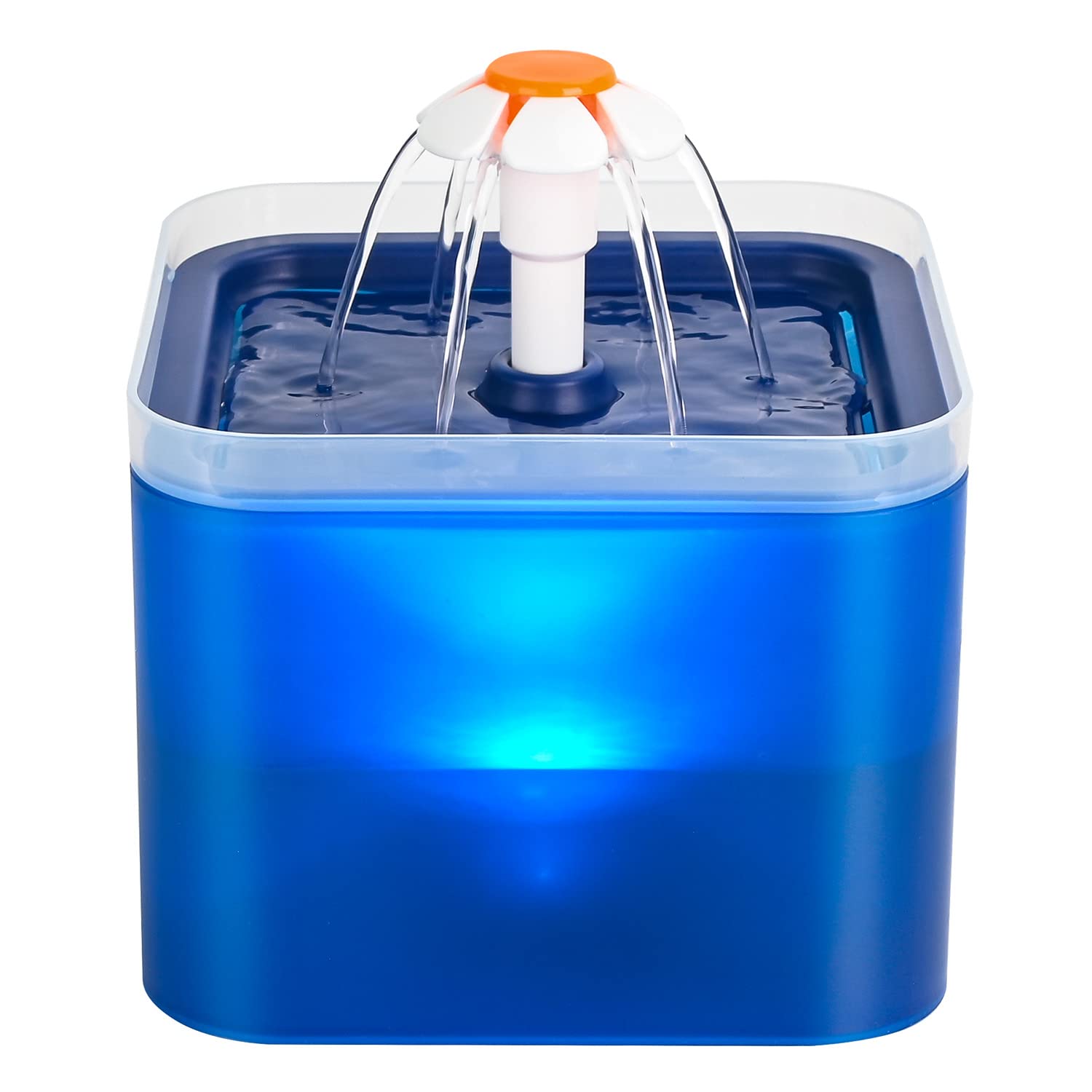 Fontaine AONBOY pour chat fleur bleue en 2L, hydratation facile pour votre compagnon.