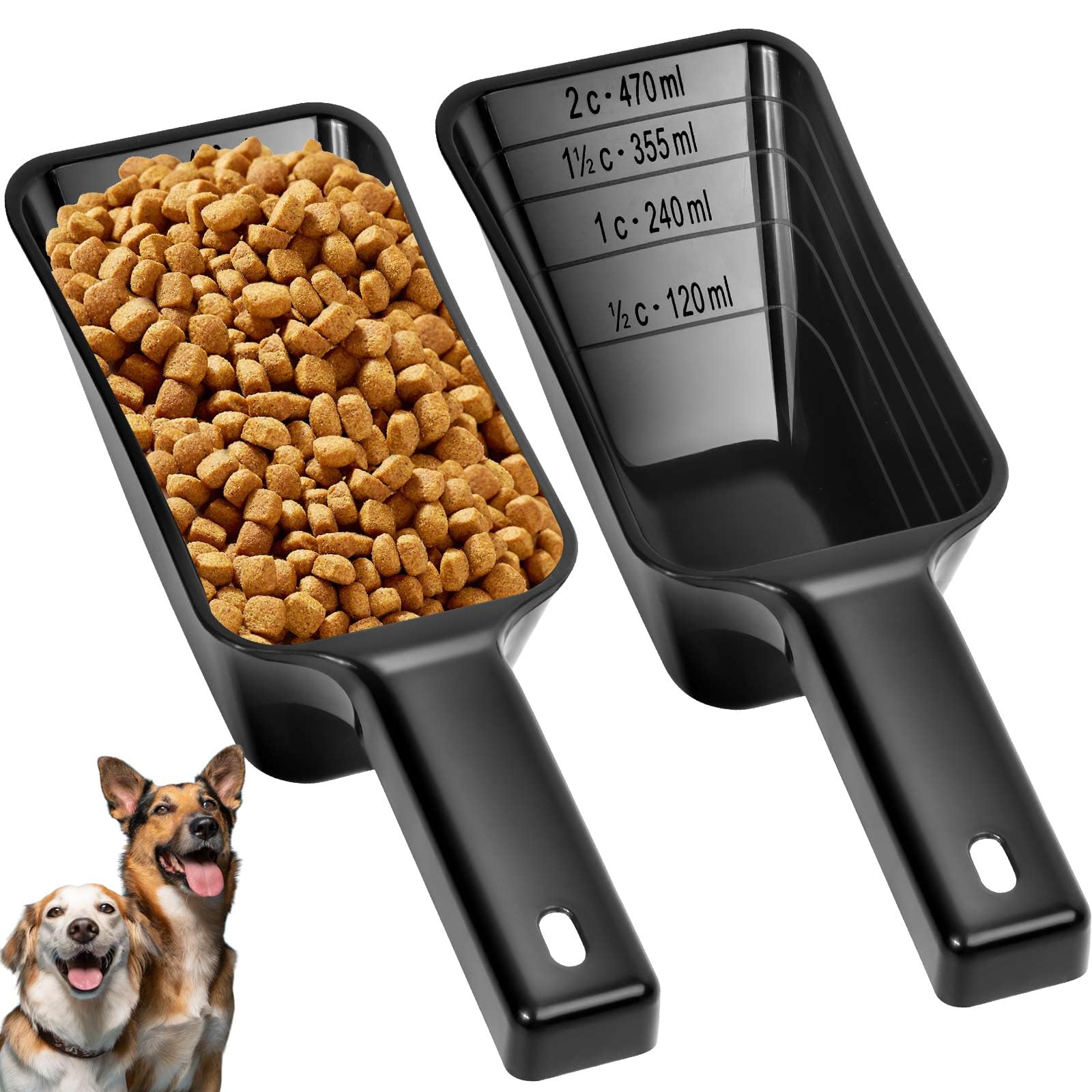 Pelle Aosnare pour croquettes chiens, 2 tasses, portion précise.