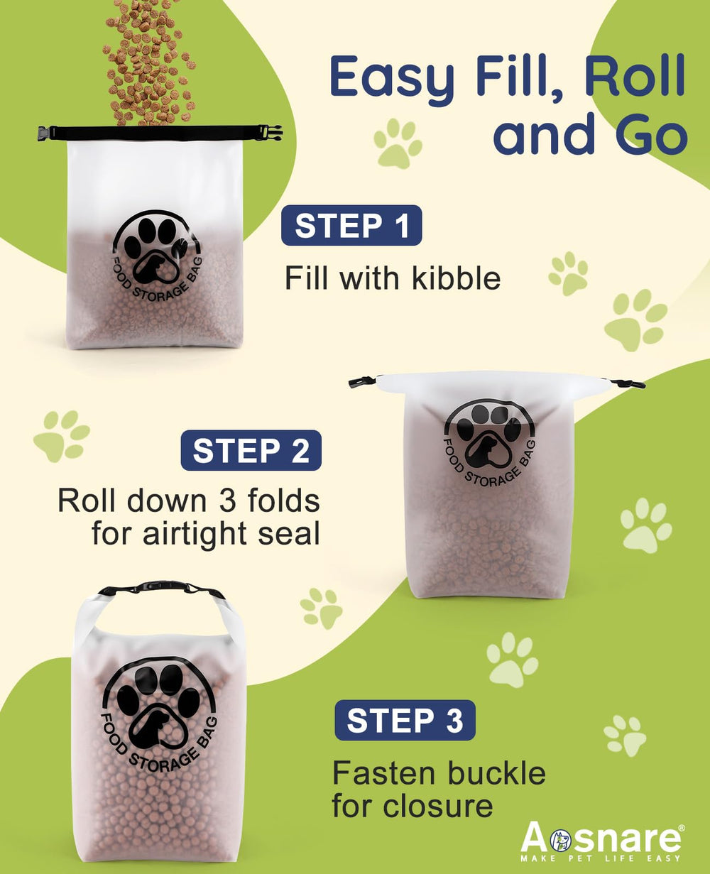 Aosnare sac nourriture chien nettoyage rapide – prêt à remplir en quelques gestes.