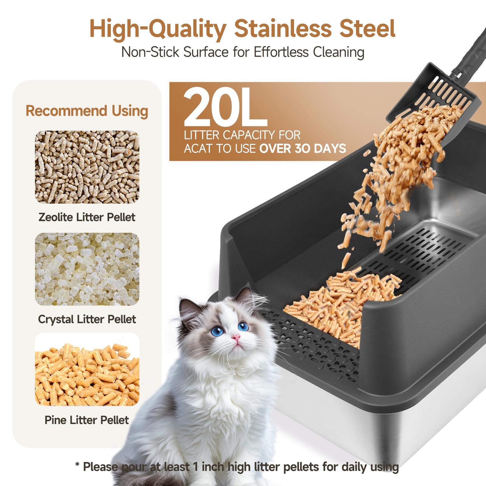 Base compatible pellets pin pour une utilisation durable et propre.