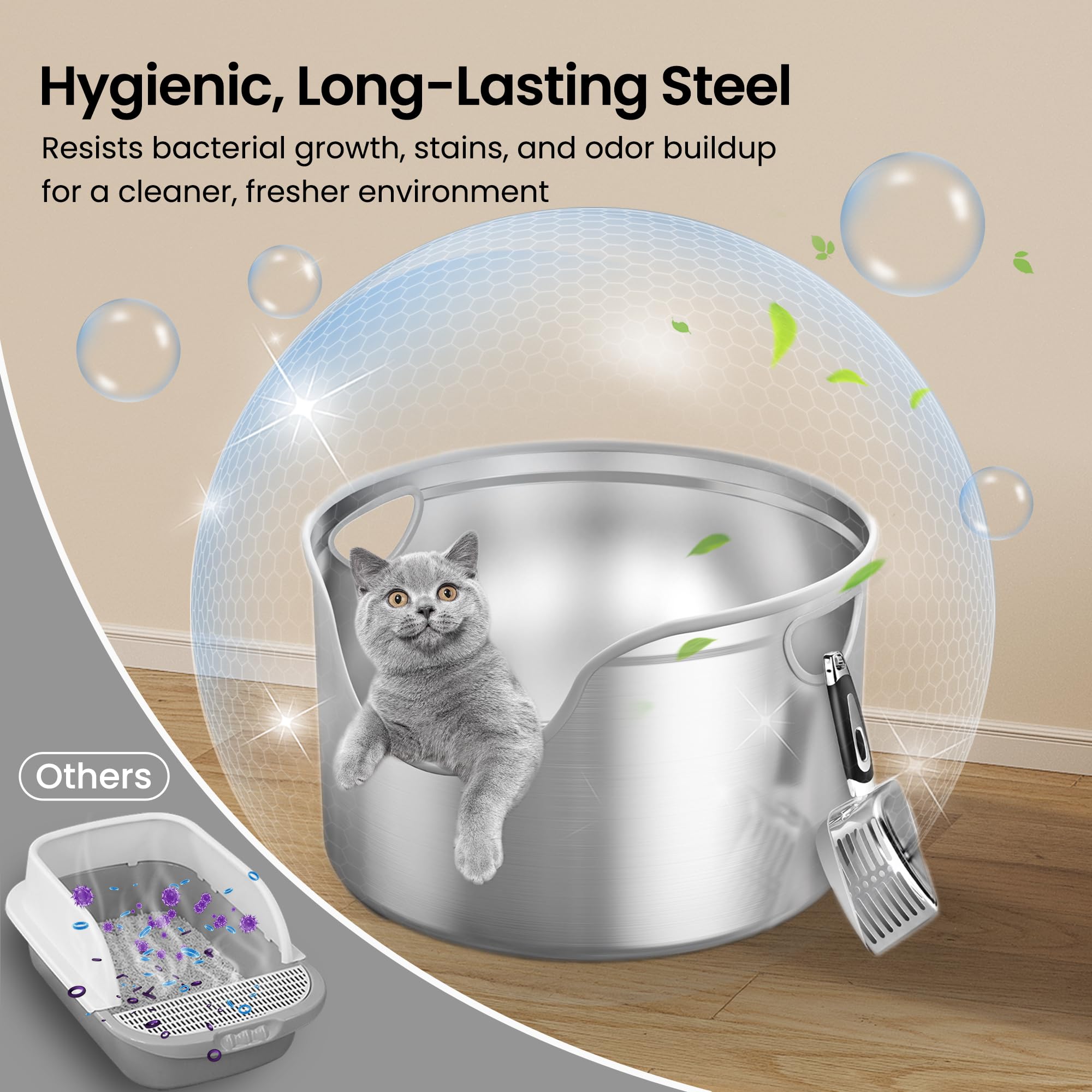 Conception ronde Aothey: espace spacieux pour grands chats.