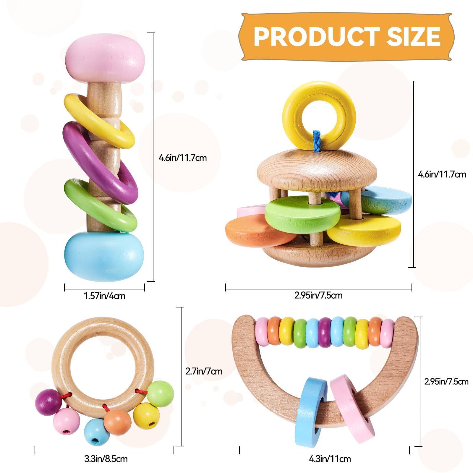 AOWPFVV jouets en bois pour lapin – bords lisses et confort de mastication.