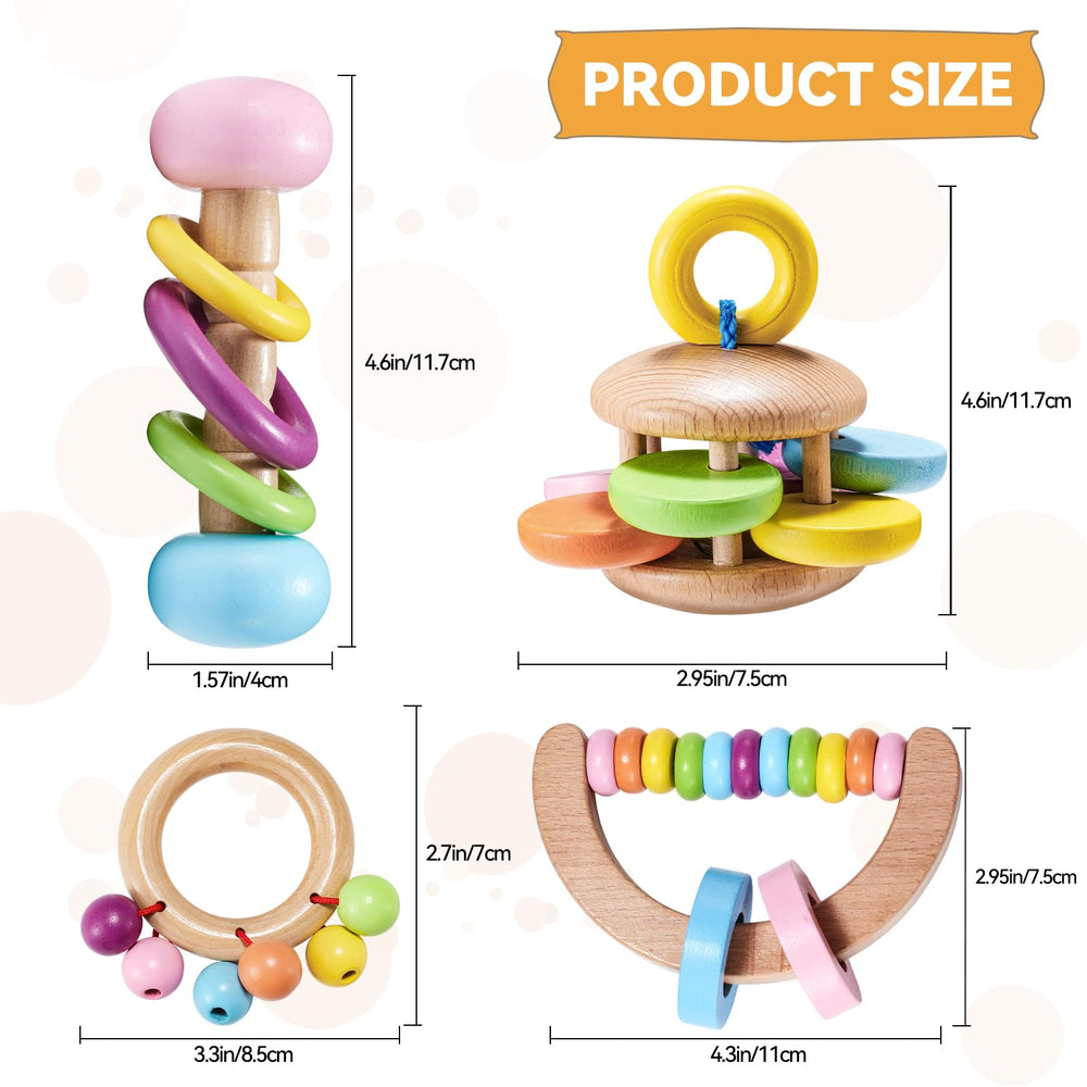 AOWPFVV jouets en bois pour lapin – bords lisses et confort de mastication.