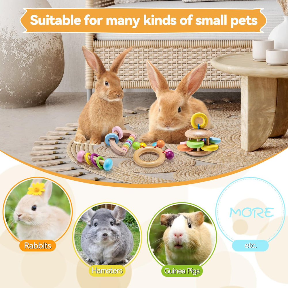 AOWPFVV jouets en bois pour lapin – utilisable intérieur et extérieur.