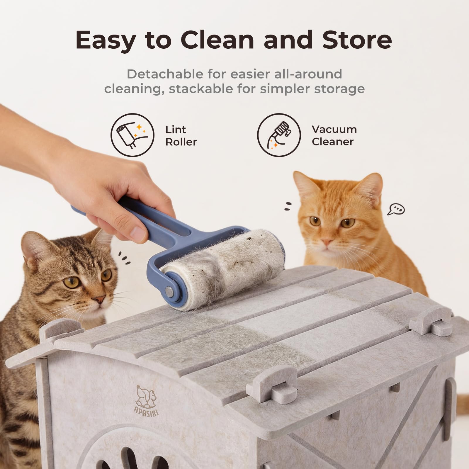 Apasiri maison-chat porte surélevée et flancs moelleux pour repos douillet.