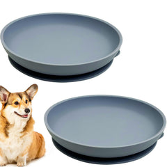 Bol Apatal pour chien en silicone set de 2, 7,67 x 1,37 pouces, sans débordement