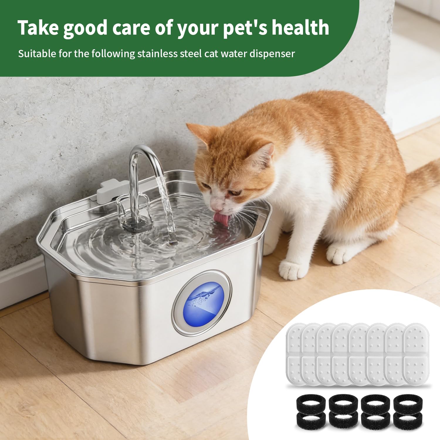 APAUK compatible avec fontaine pour chats et chiens 3,2 L.