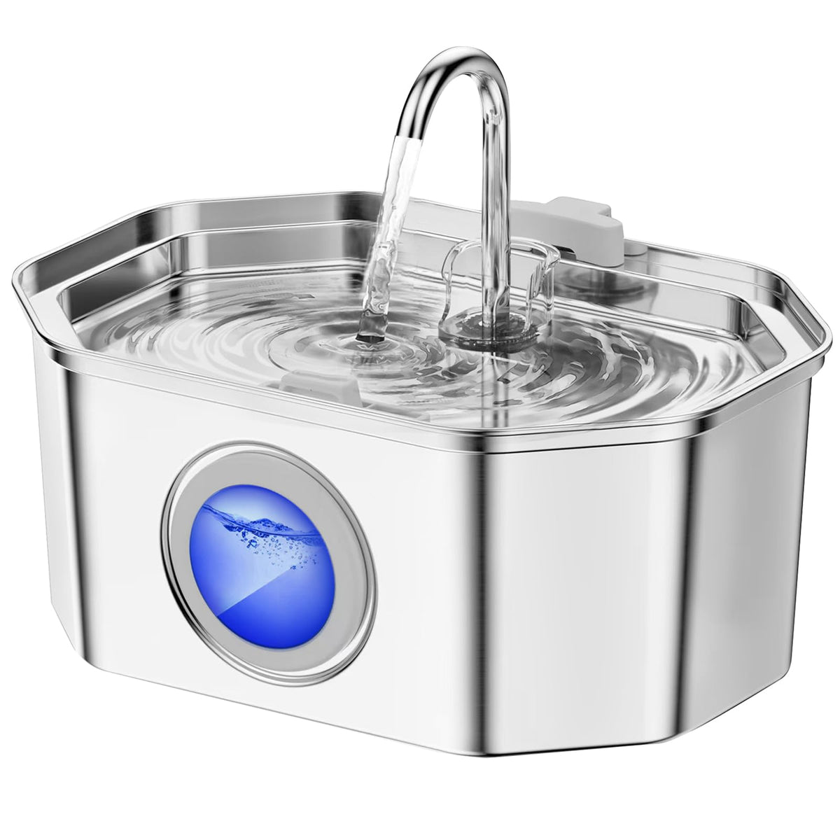 APAUK fontaine chat inox, grande capacité 3,2 L pour plusieurs animaux.