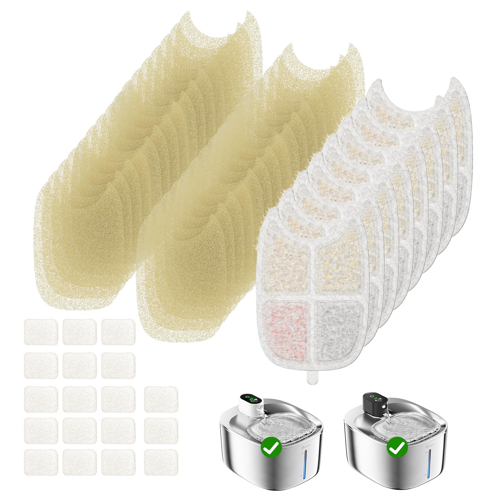 APD APETDOLA – filtre fontaine chat, ensemble de 8 filtres pour eau plus fraîche