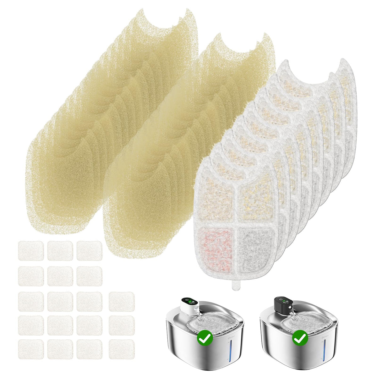APD APETDOLA – filtre fontaine chat, ensemble de 8 filtres pour eau plus fraîche