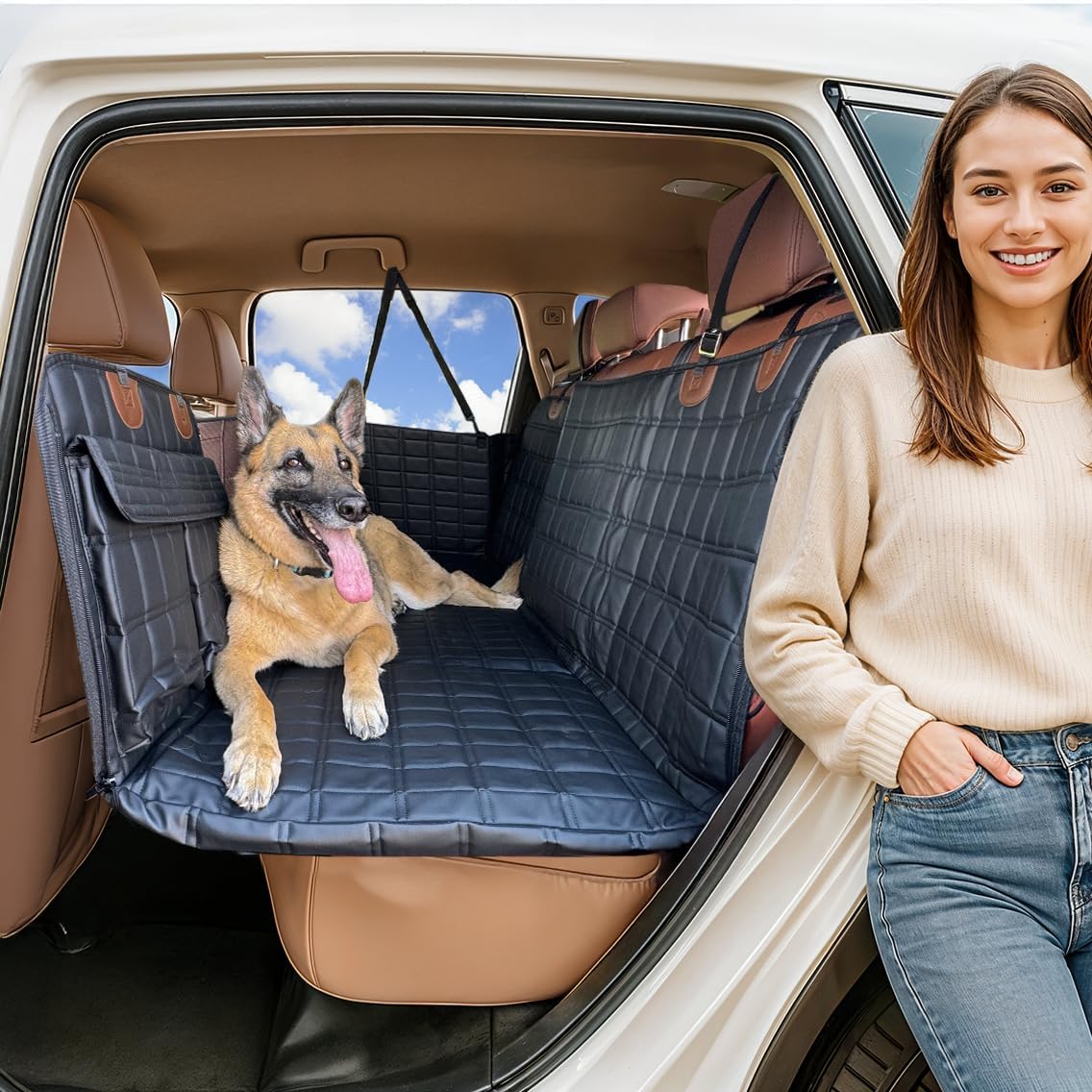 APetsPlanet extendeur dossier arrière pour chien, offre espace pour se coucher en voyage.