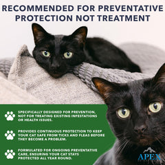 Apex Plus Chat - protection de 30 jours contre puces et tiques.