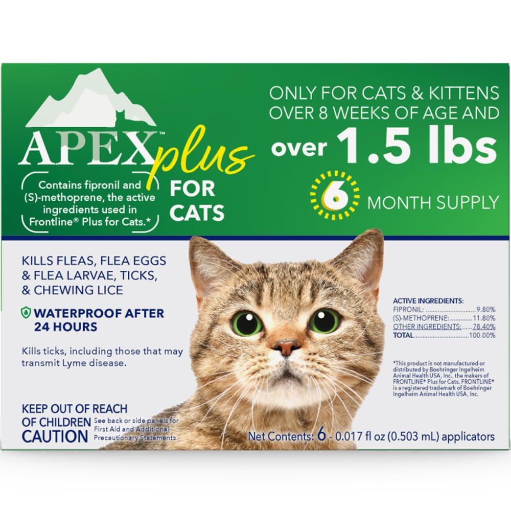 Apex Plus Chat - bouteille de traitement topique contre puces et tiques.