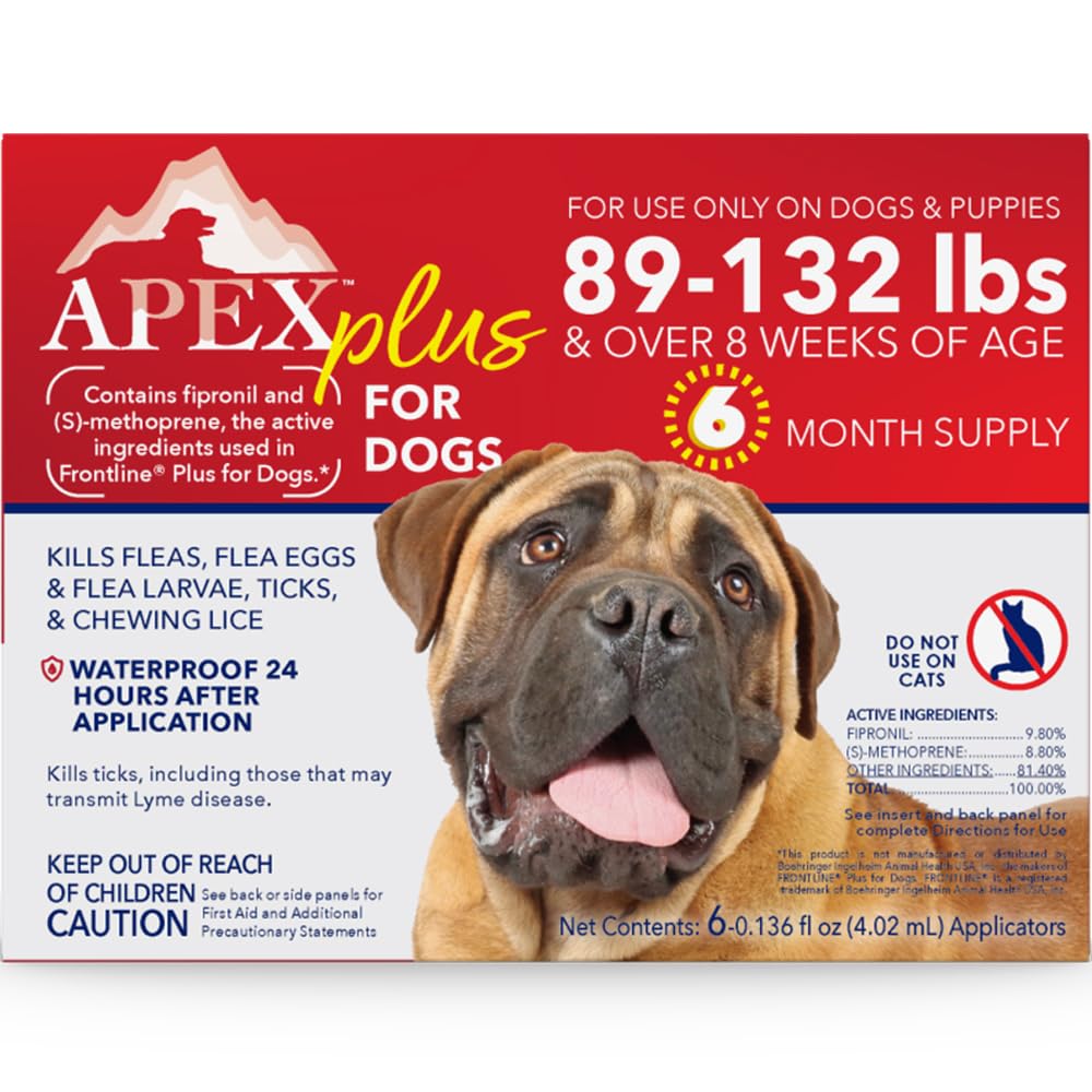 Apex Plus pour chien XL: bouteille topique prête à l’emploi et pratique.