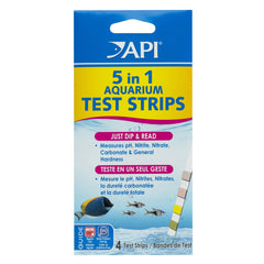 API 5-en-1 bandelettes test pour eau douce et mer, boîte 4 unités pour surveillance rapide