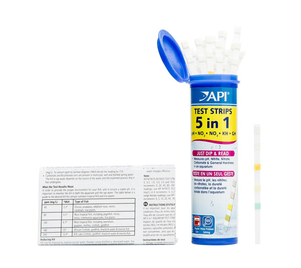 API 5-en-1 – grille des couleurs pour interprétation facile des résultats.