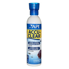 API ACCU-CLEAR : bouteille montrant le clarifiant pour eau d'aquarium plus claire.