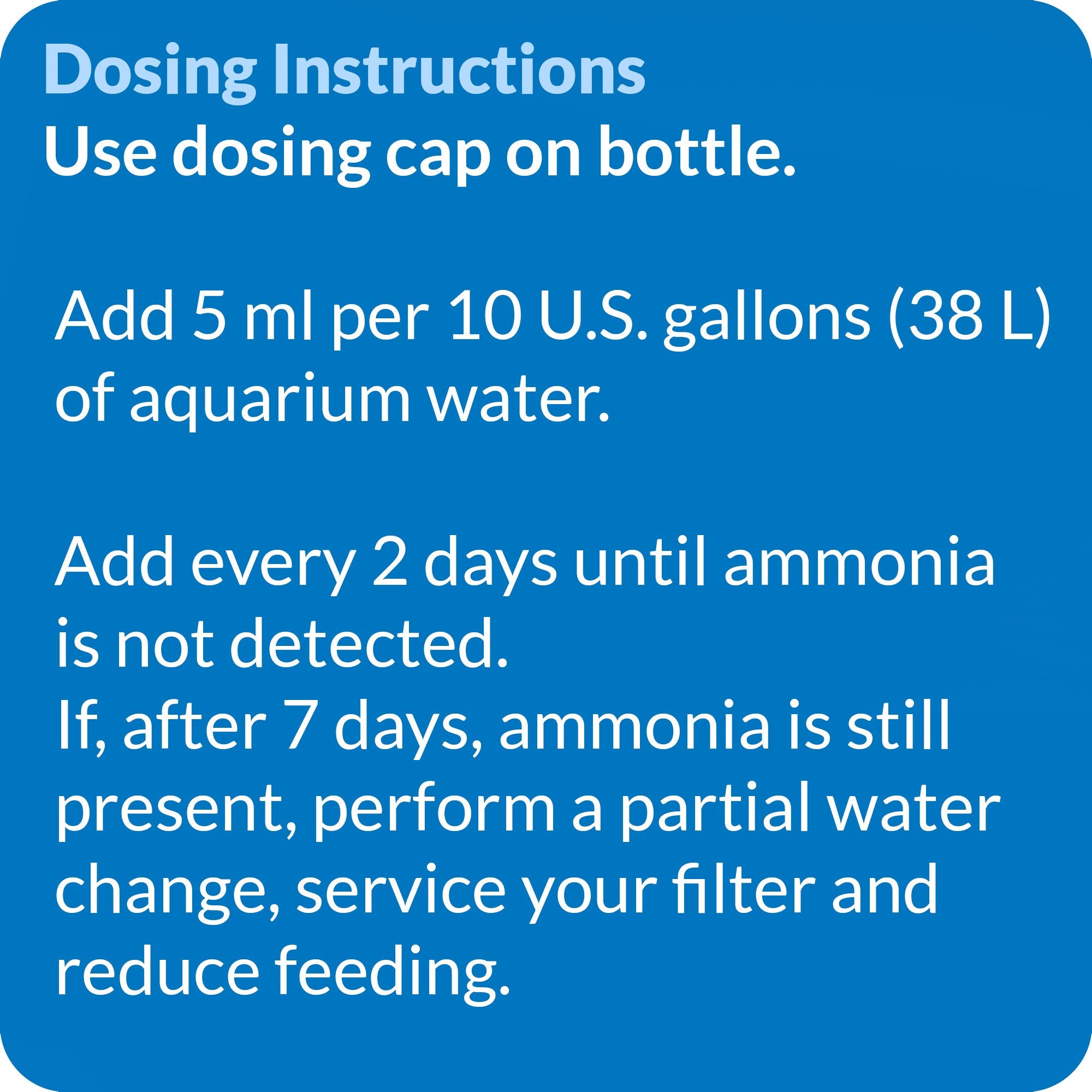 API AMMO-LOCK transforme l'ammoniaque en forme non toxique pour l'eau.