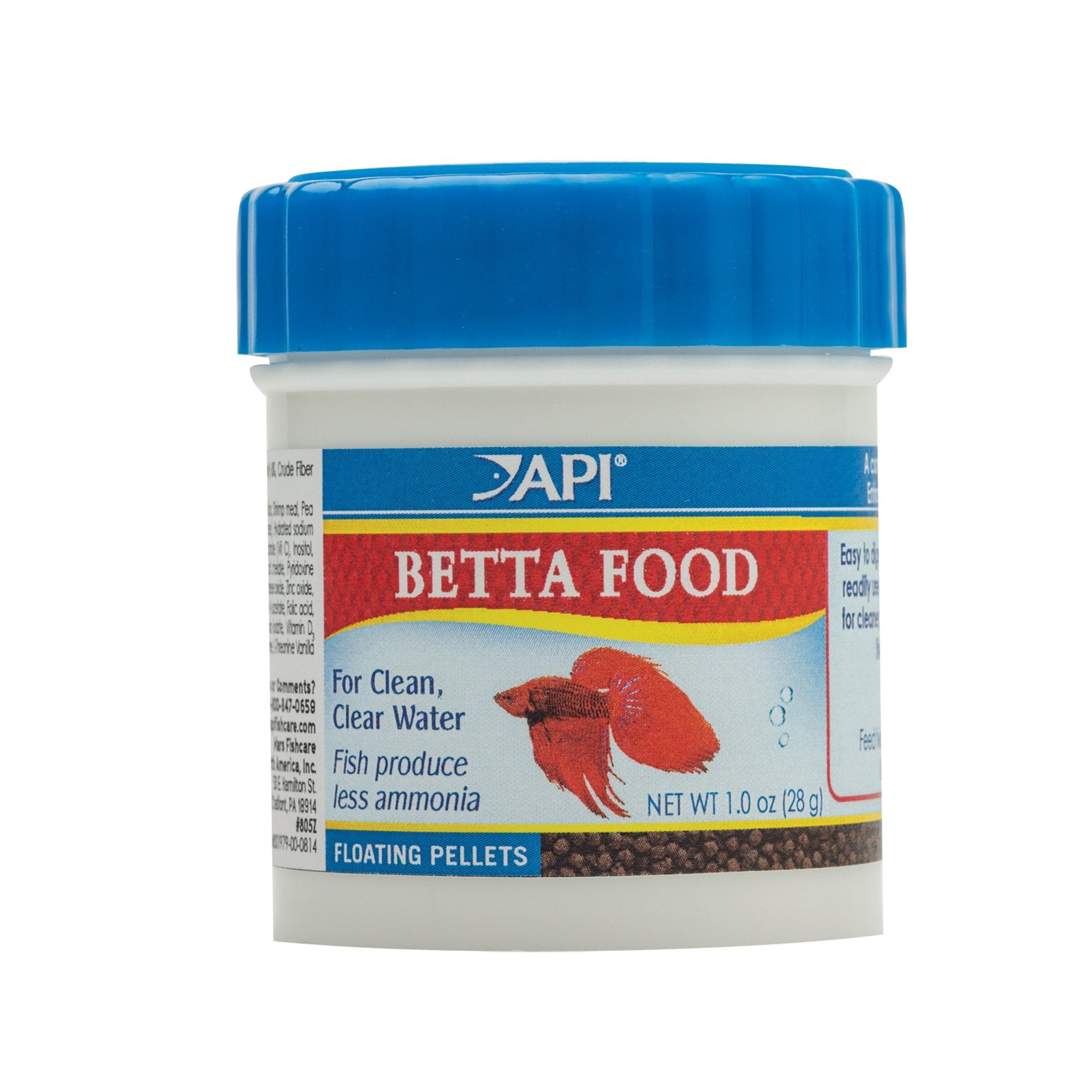 API Betta Food pellet flottant favorisant digestion et eau plus claire.