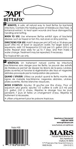 API BETTAFIX appliqué sur un betta pour traiter des infections