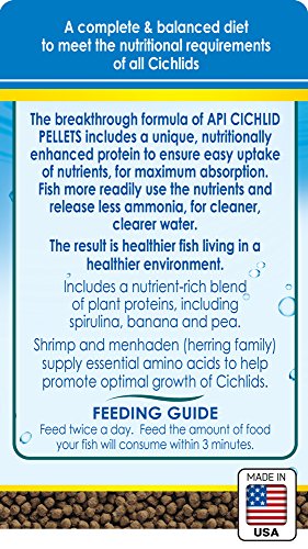 API CICHLID PELLETS: protéines optimales pour croissance saine des poissons.