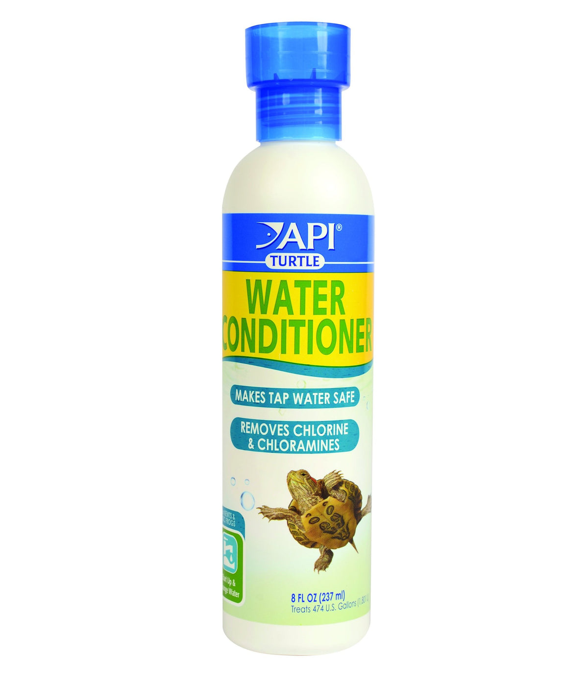 API Conditionneur d'Eau Tortue — bouteille 8 oz prête pour l'installation.