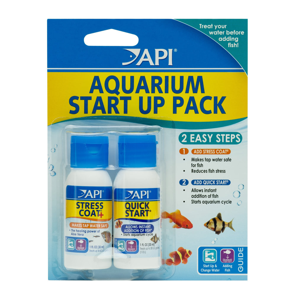 API démarrage-pack: deux bouteilles pour démarrer l'aquarium en douceur.