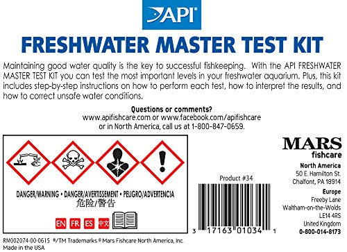 API Freshwater Master solutions 7 bouteilles pour calibrer rapidement l eau