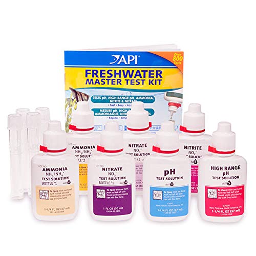 API Freshwater Master Test Kit manuel et plateau pour tests à domicile sur l'eau douce.