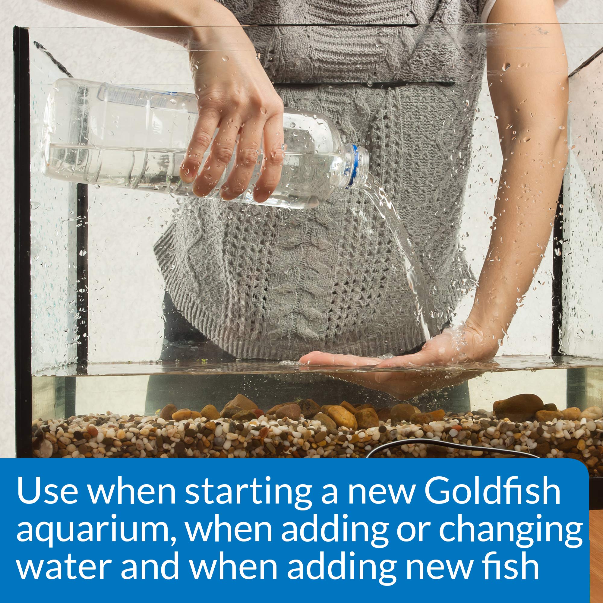 API GOLDFISH CARE PACK – Bouteille PROTECT, neutralise l'ammoniaque et protège les poissons.
