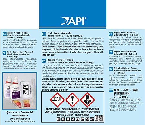 API NITRATE 90-Test : tube de test avec capuchon pour dosages faciles