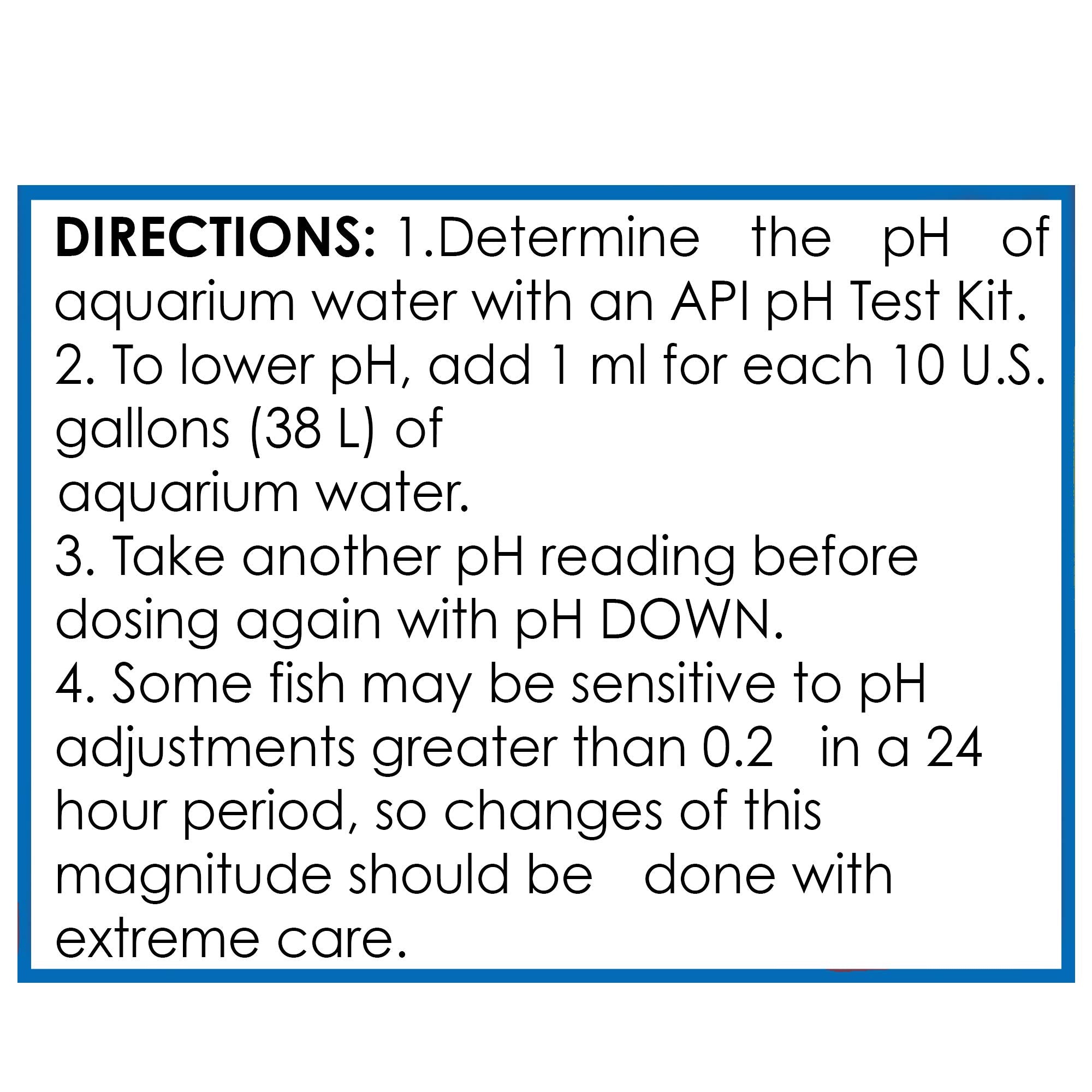 API pH DOWN: préparation simple pour eau douce d’aquarium.