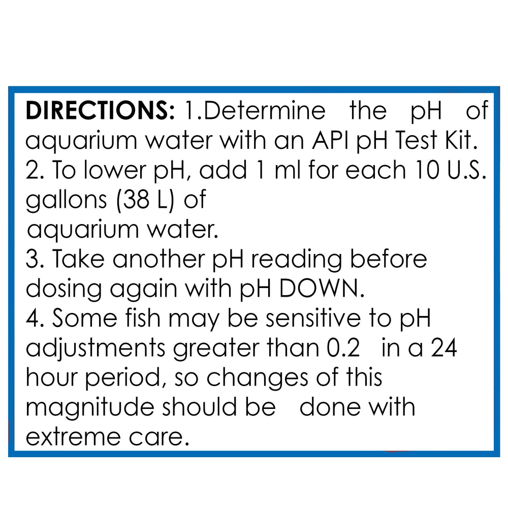 API pH DOWN: préparation simple pour eau douce d’aquarium.